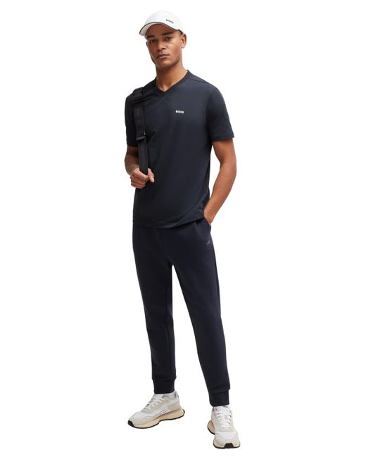 Boss Blue Boss By Contrast Logo Regular-fit T-shirt for men
