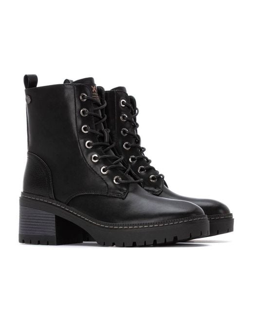 Xti Black Combat Booties