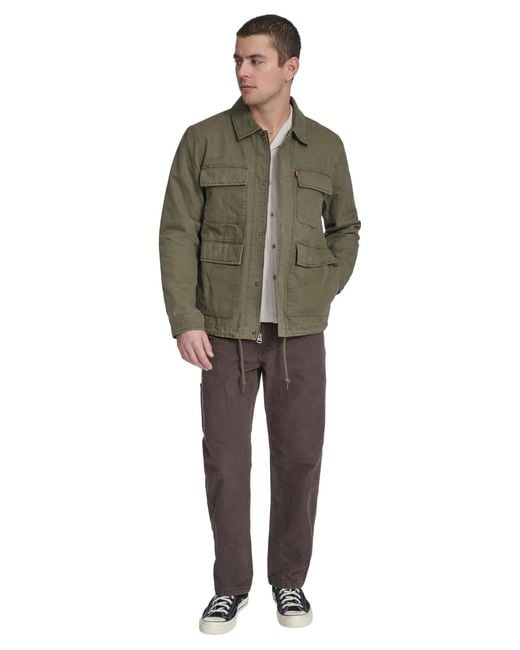 Levi's Green Cotton Canvas Field Jacket for men