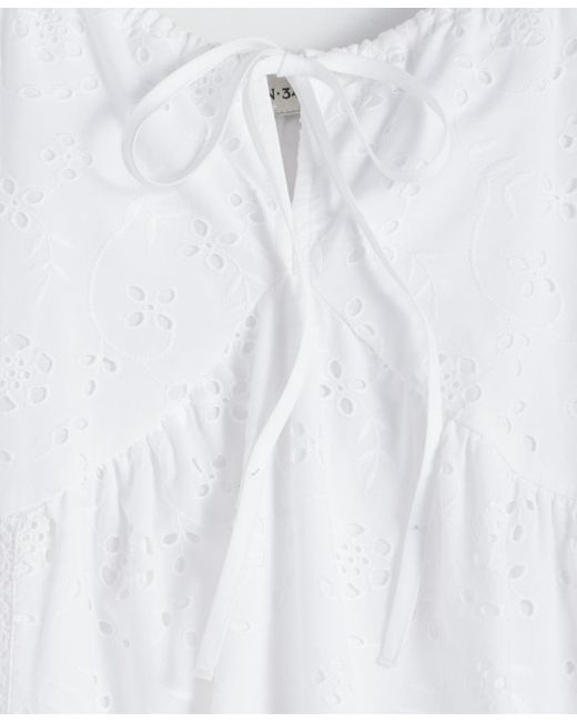On 34th White Eyelet Midi Dress