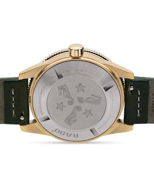 Rado Green Captain Cook Automatic Stainless Steel Strap Watch 42 Mm for men