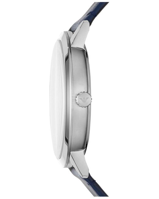 armani watch blue leather strap