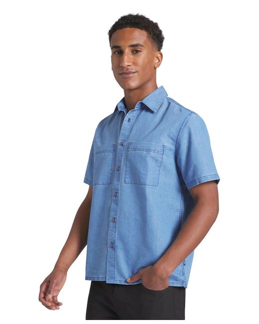 DKNY Blue Chambray Button-up Shirt for men