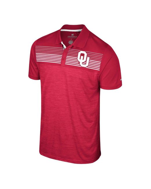 Colosseum Athletics Red Oklahoma Sooners Big & Tall Langmore Polo for men