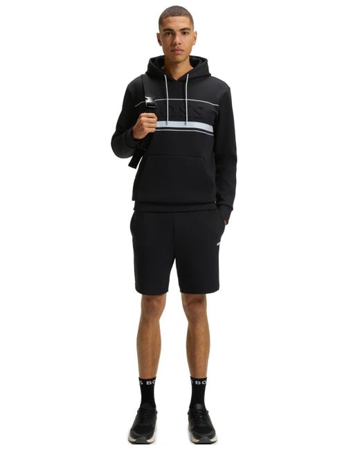 Boss Black Boss By Cotton-blend Stripe Detail Shorts for men