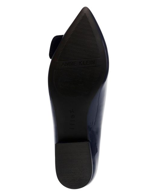 Anne Klein Blue Kalea Pointed Toe Buckle Flats