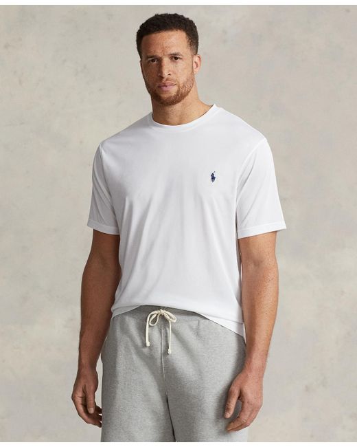 Polo Ralph Lauren White Big & Tall Performance Jersey T-shirt for men