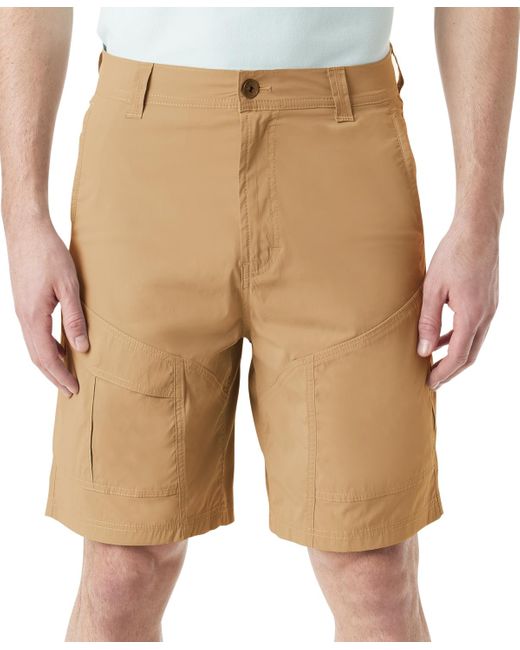 BASS OUTDOOR Natural All Grounds Triple Needle Stitch 9-3/8" Cargo Shorts for men