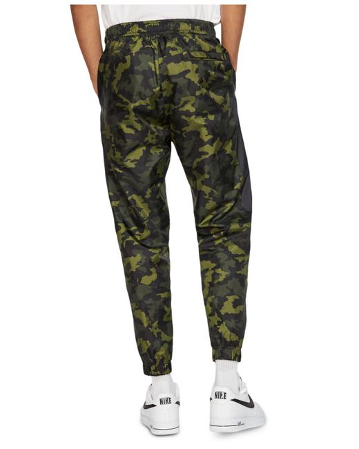 Nike Camo Woven Track Pants in Green for Men | Lyst