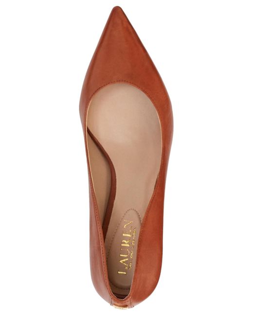 Ralph Lauren Brown Adrienne Pointed-toe Pumps