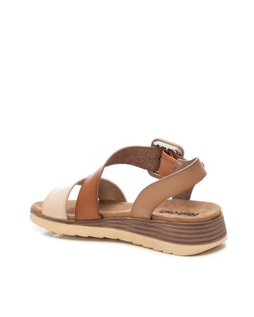 Xti Brown Small Wedge Sandals Refresh By