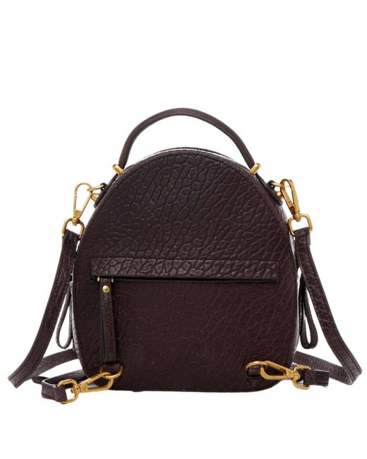 Susu Purple Small Leather Mini Backpack Purse