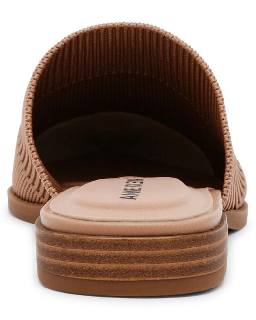Anne Klein Brown Vassar Pointed Toe Knit Mules