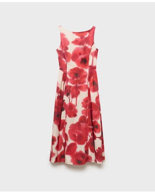 Mango Floral-print Flared Dress | Lyst Mango Floral-print Flared Dress | Lyst