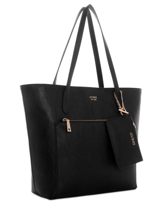 Guess Black Rylan Medium Top Zip Tote