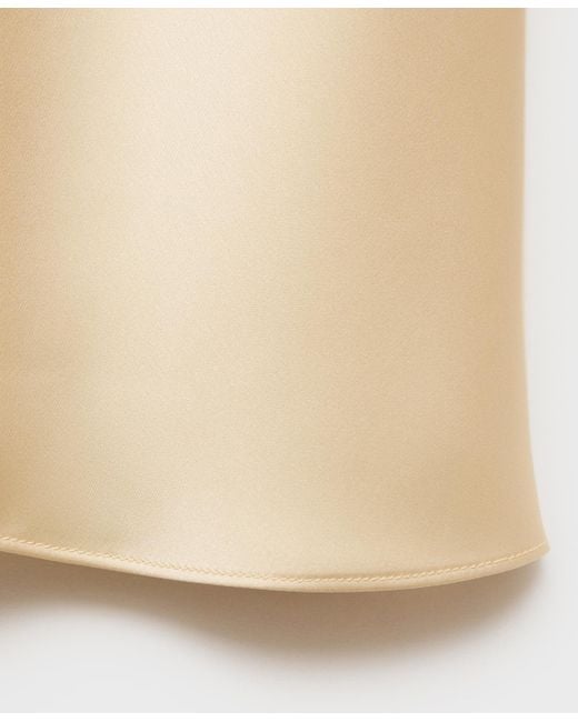 Mango Natural Midi Satin Skirt