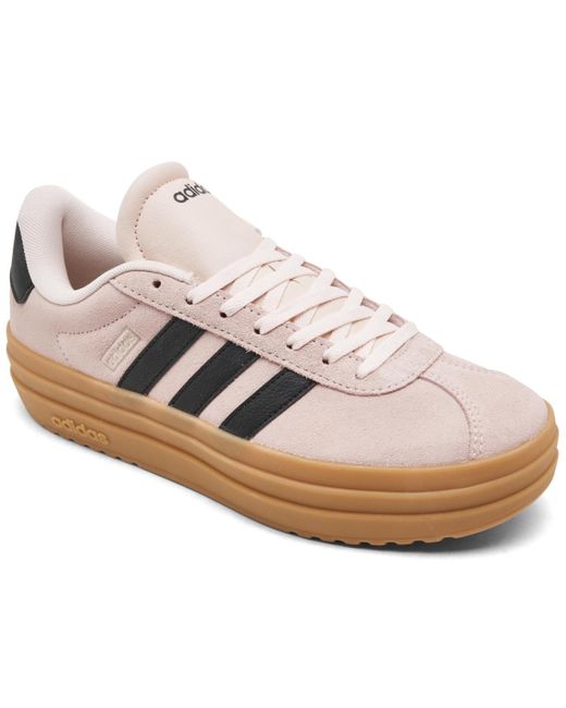 adidas Vl Court Bold Platform Casual Sneakers From Finish Line in Pink Lyst