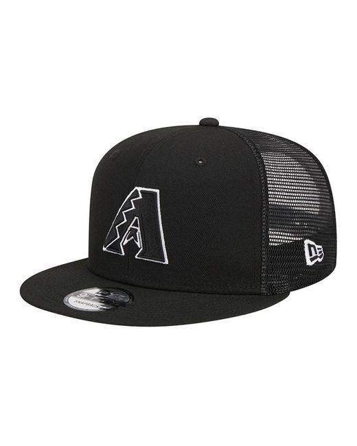 Arizona Diamondbacks Crest 9FIFTY Mens Snapback Hat (White/Black)