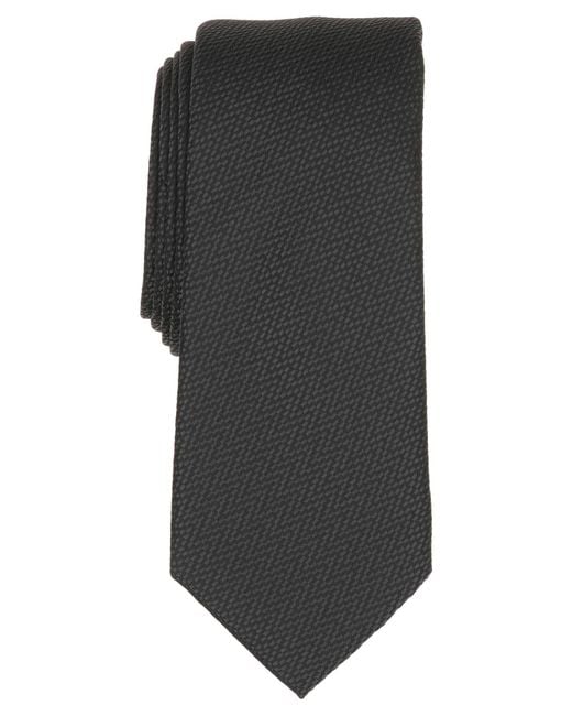 Alfani Gray Amado Solid Slim Tie for men