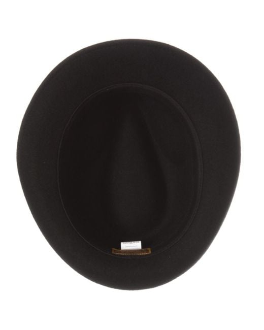 Scala Black Felt Snap Brim Hat for men