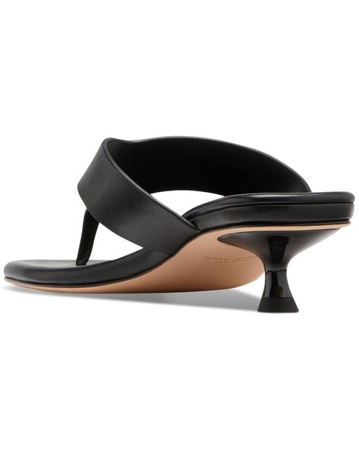 Kate Spade Black Spade Flower Kitten Heel Dress Sandals