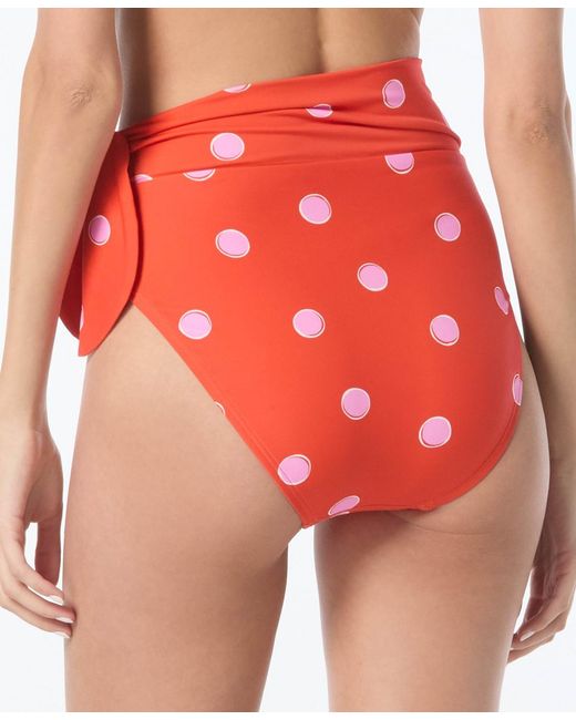 Kate Spade Red High Waist Swim Bottoms