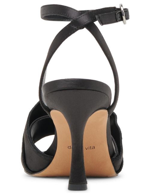 Dolce Vita Black Lunette Ruffled Two-piece Dress Sandals