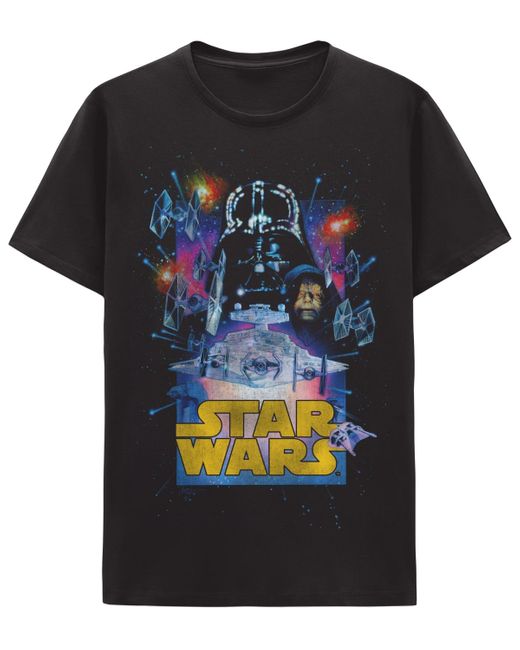 Hybrid Black Star Wars Short Sleeve T-shirt for men