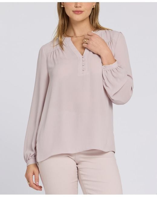 Macy's Multicolor Nydj Trinity Split Neck Tunic Top