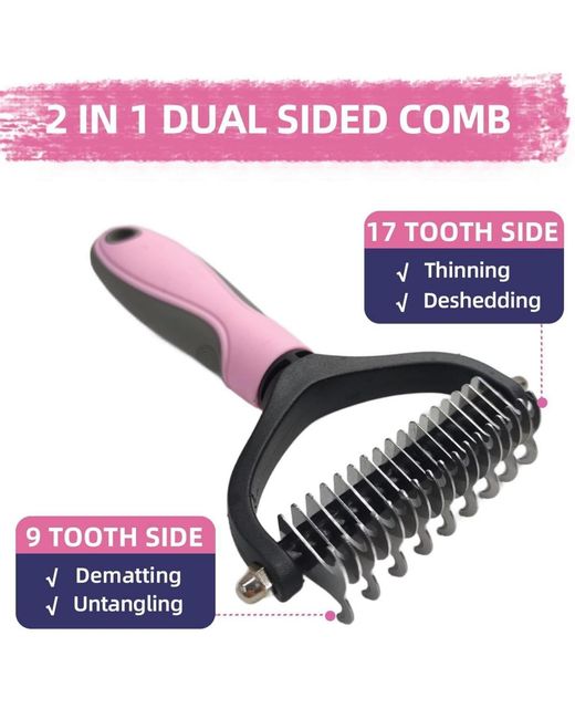 Aronkl Pink Multi Piece Pet Grooming Kit