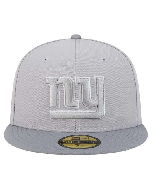 KTZ Gray/graphite New York Giants Iron Cloud 59fifty Fitted Hat for men