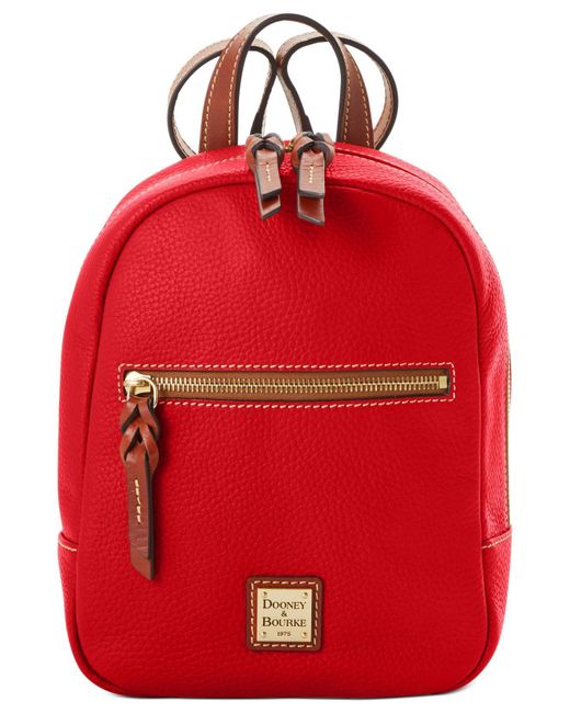 Dooney & Bourke Red Pebble Grain Small Ronnie Backpack