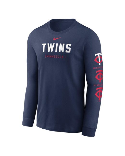 Nike Blue Minnesota Twins Repeater Long Sleeve T-shirt for men