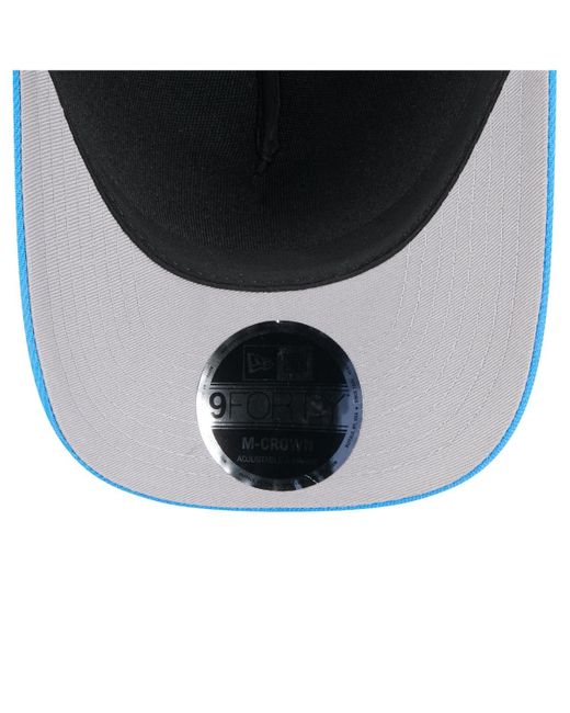 KTZ Black/powder Blue Los Angeles Chargers 2025 Nfl Draft 9forty A-frame M-crown Adjustable Hat for men