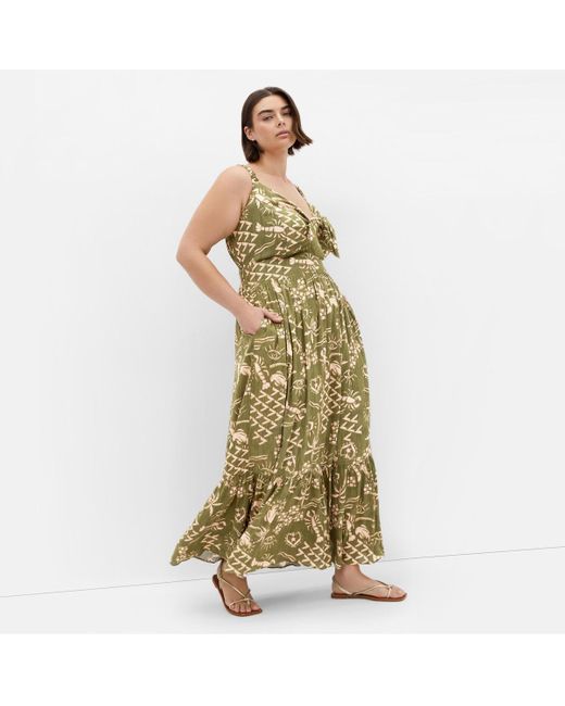 City Chic Metallic Plus Size Vacay Maxi Dress