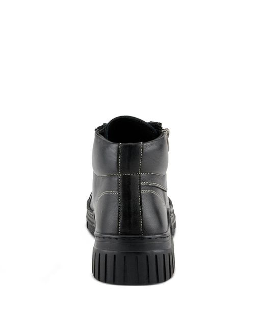 Spring Step Black Loeva Leather High-top Sneaker Boot