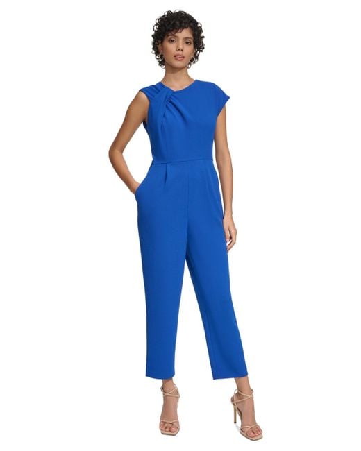 Calvin Klein Blue Asymmetric Jumpsuit