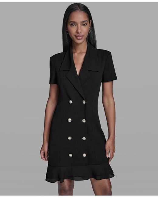 black button dress Cherokee - Women's Women's Front Color:Printed Cream Olive_Green Black Corset Midi Dress: