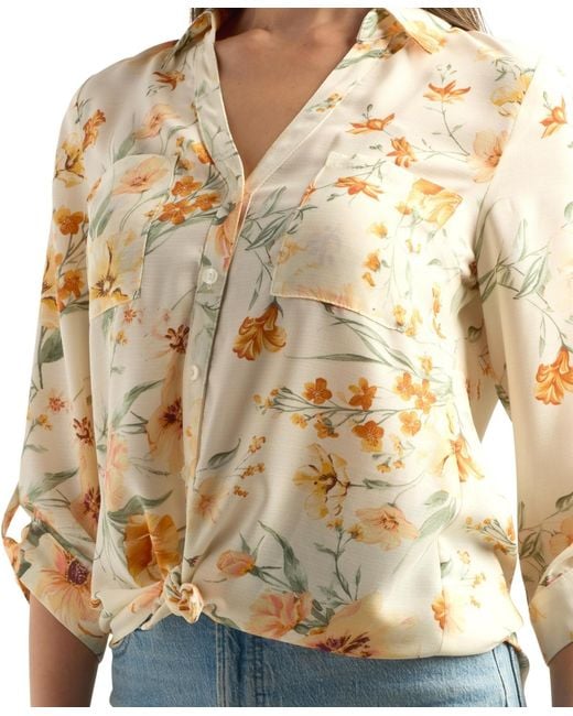 Bcx White Printed Button-up Shirt