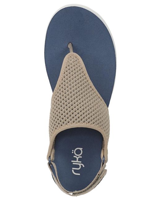 Ryka Blue Epic Round Toe Thong Sandals