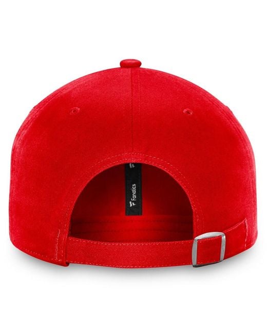 Fanatics Red New Jersey Devils Core Primary Logo Adjustable Hat for men
