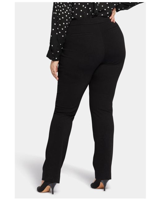 NYDJ Black Plus Size Slim Trouser Pant
