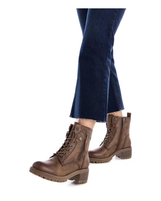 Xti Brown Casual Booties By