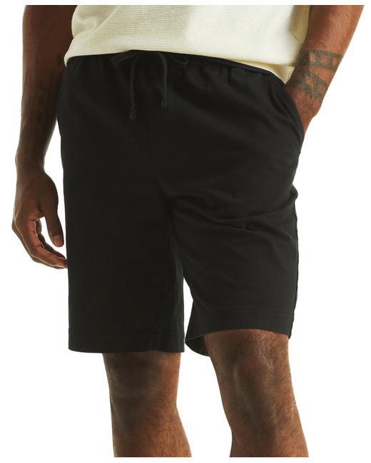 Nautica Black Stretch Drawstring 9-1/2" Shorts for men