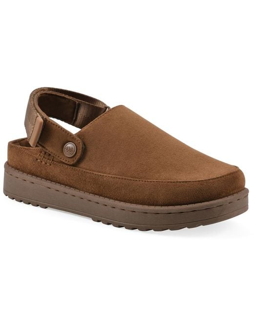 White Mountain Brown Icebound Slingback Clogs
