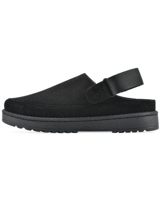 White Mountain Black Icebound Slingback Clogs