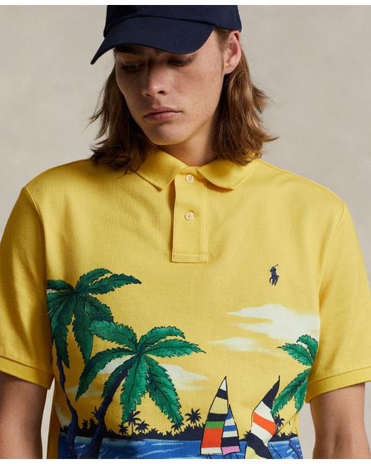 Polo Ralph Lauren Blue Classic-fit Tropical Mesh Polo Shirt for men