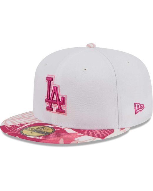 Men's New Era White/Pink Detroit Tigers Flamingo 59FIFTY Fitted Hat