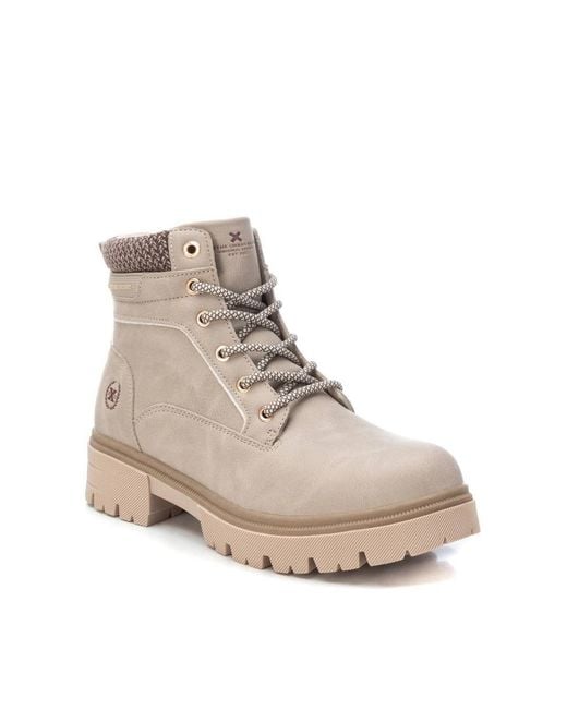 Xti Natural Combat Booties By