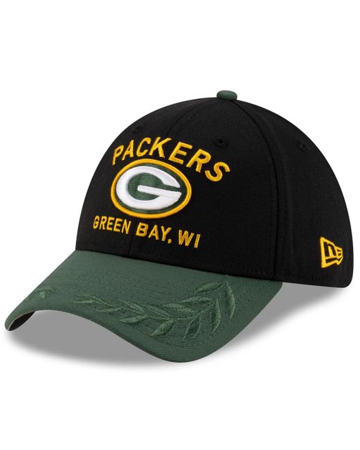 KTZ Black/green Green Bay Packers 2025 Nfl Draft 39thirty Flex Hat for men